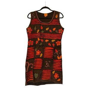 Colorful Patchwork Hippie Sleeveless Dress